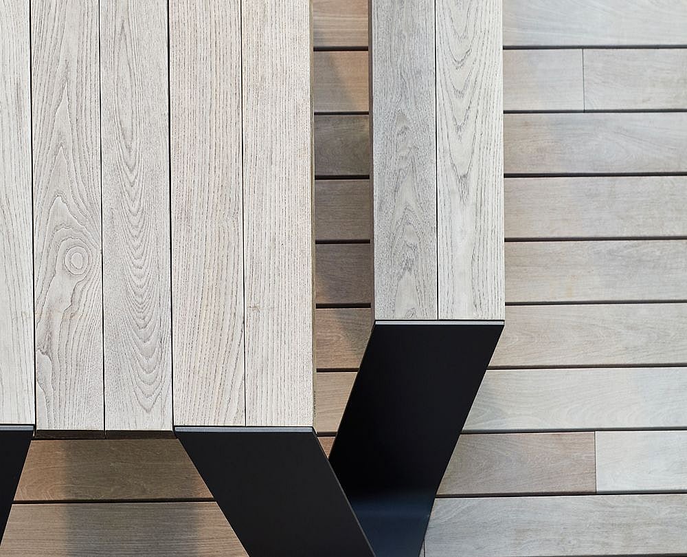 Wooden tabletop & benches from Extremis.