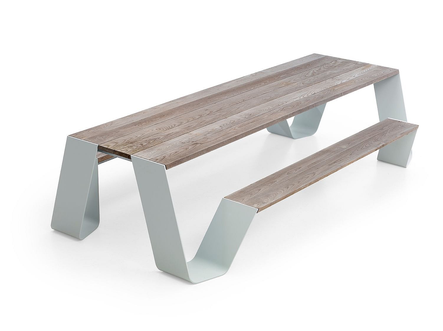 Photo de studio d’une table hopper blanc cassé.