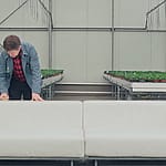 Material image illustrating tarpaulin, the durable waterproof upholstery used for Walrus seating