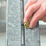 Repairing damaged parts with zinc spray