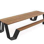 Wooden tabletop & benches from Extremis.