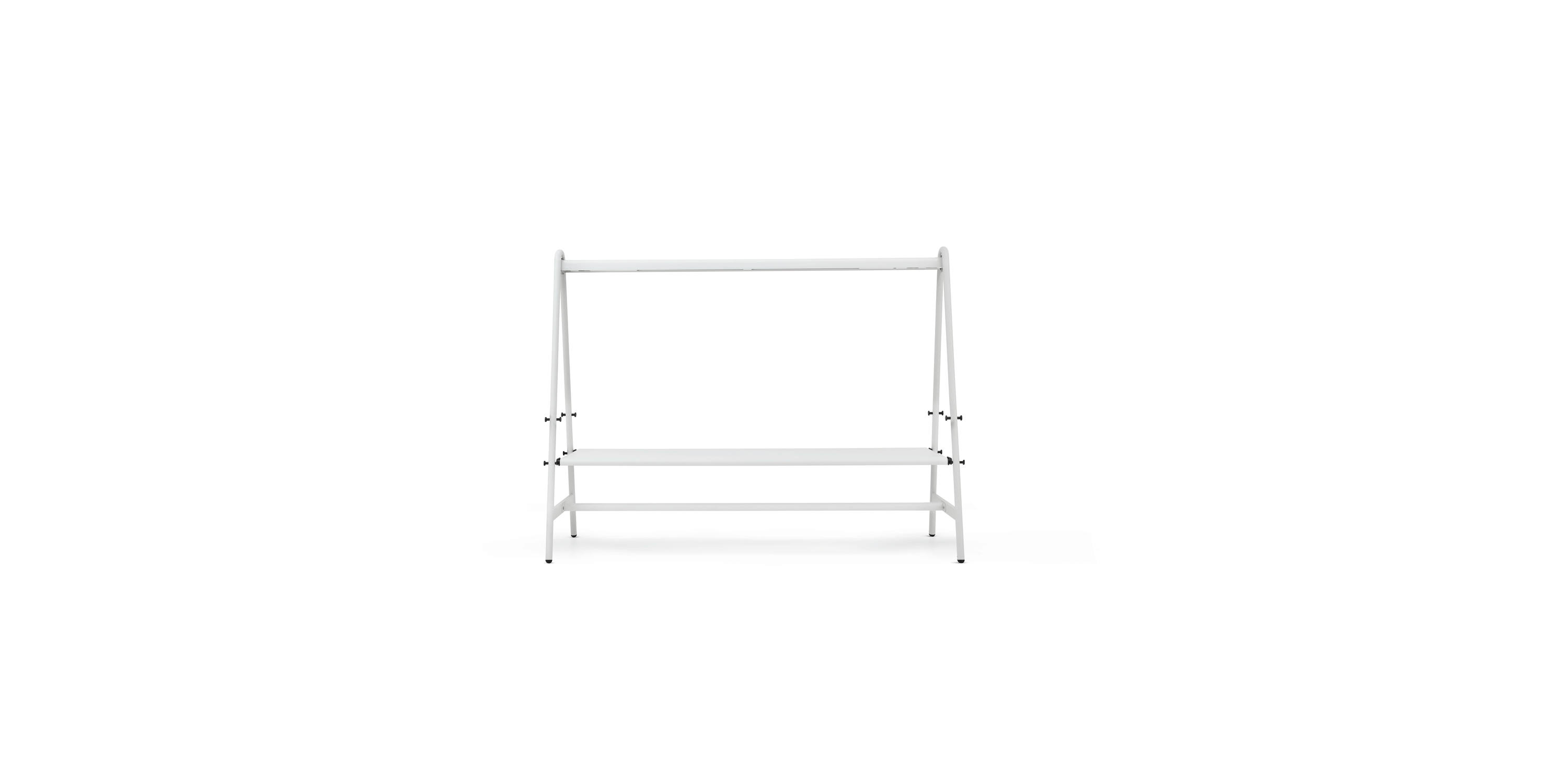 AMAi productafbeelding met de nadruk op de multifunctionele tafel met zijn kenmerkende A-frame structuur en flexibel ontwerp voor gedeeld gebruik.