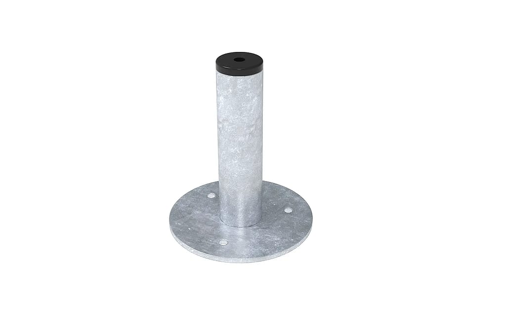 Cabrio floor fastening (rotation on wheels still possible)