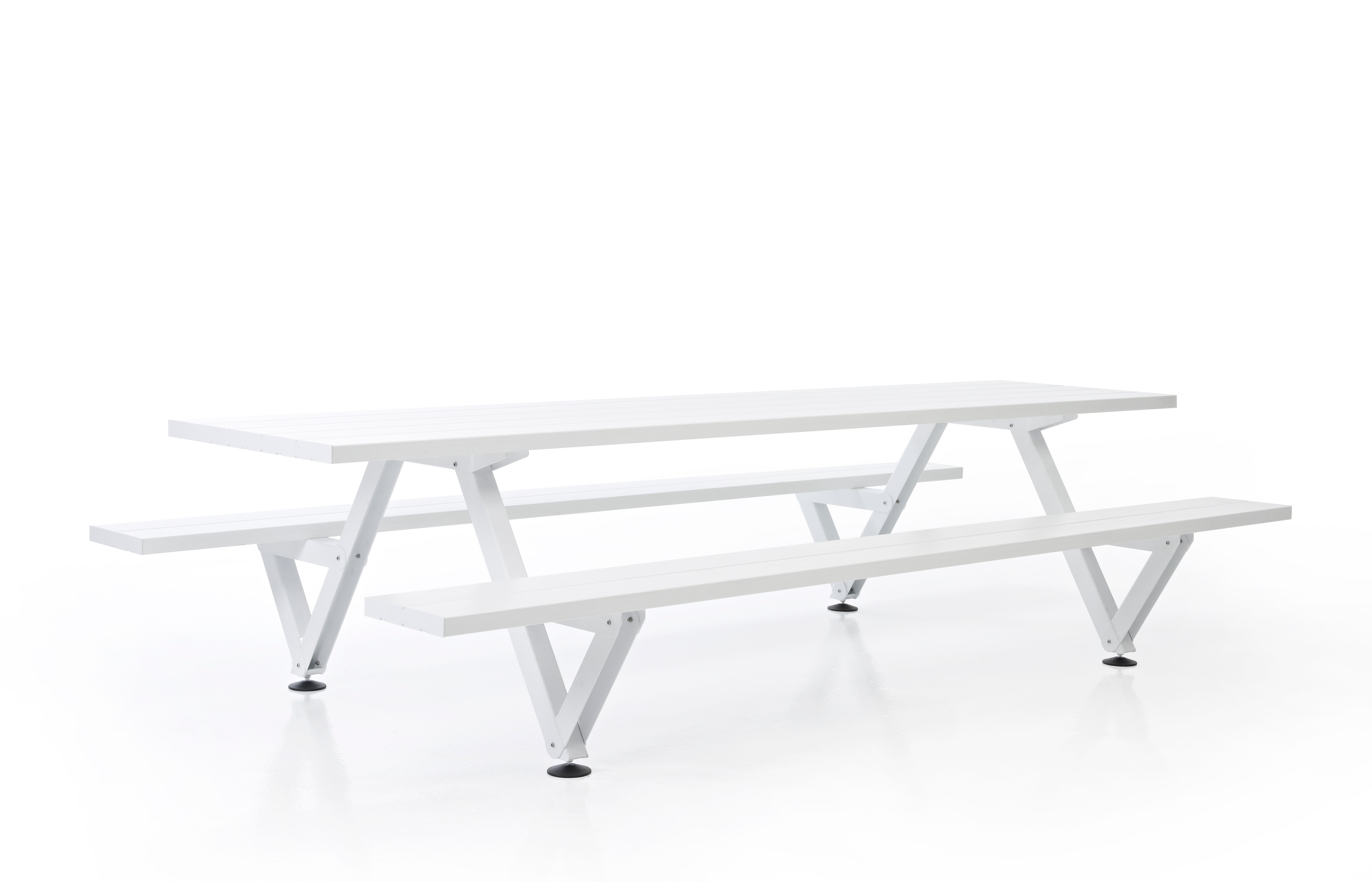 Studio shot of a grey Marina picnic table