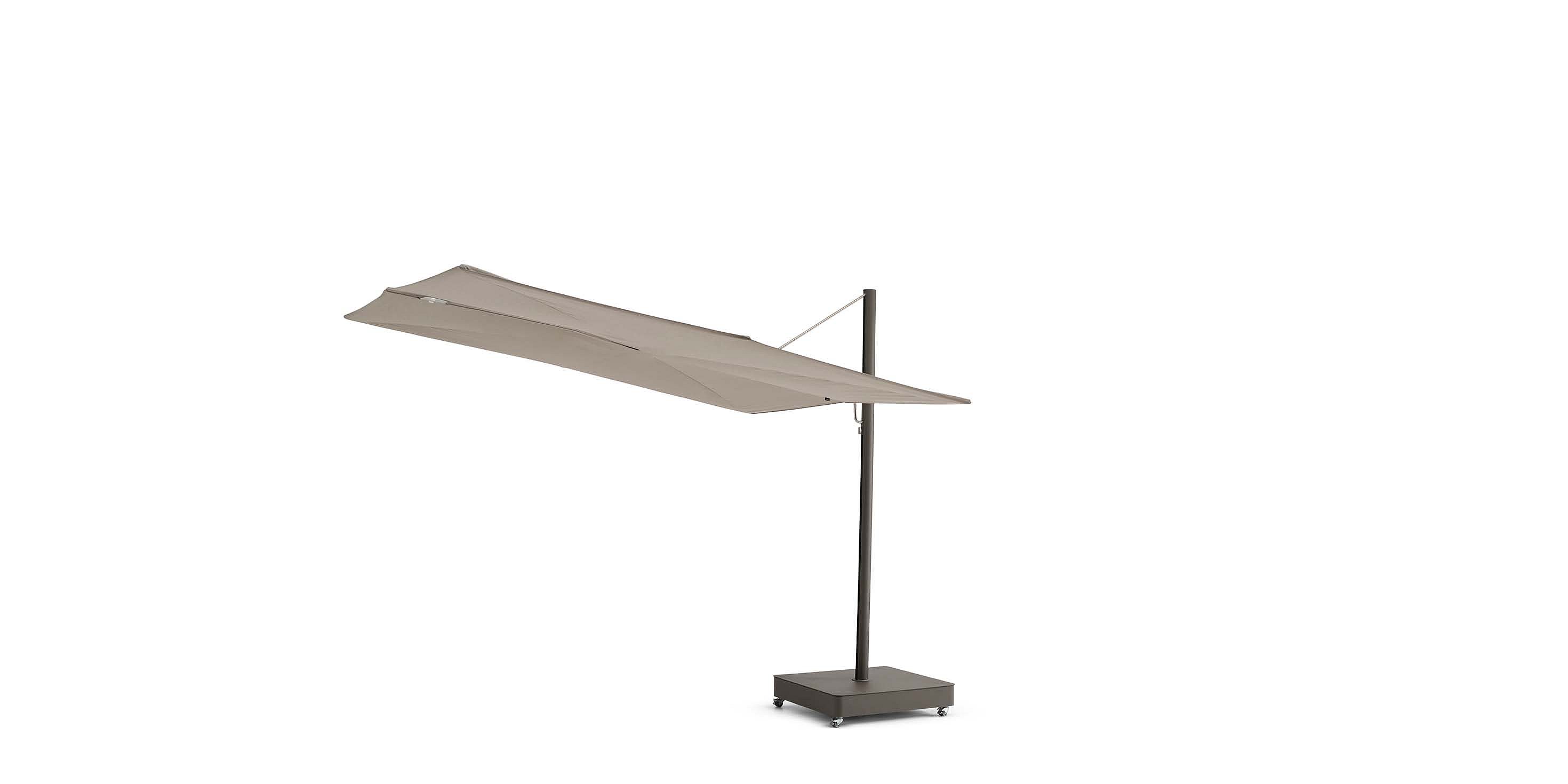 Sensu single square straight parasol with square canopy and vertical pole