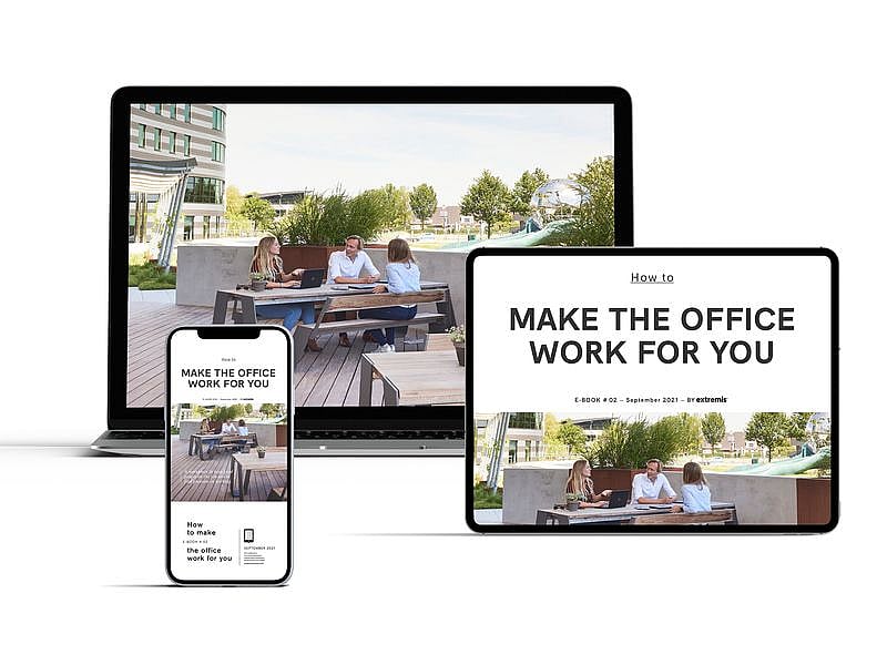 Extremis-E-Book „So gestalten Sie Ihr Büro effizienter“ (Anzeige auf Laptop, Tablet und Smartphone)