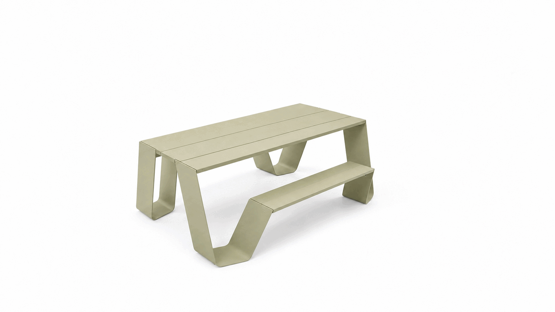 Een grijze Hopper Picnic AA tafel