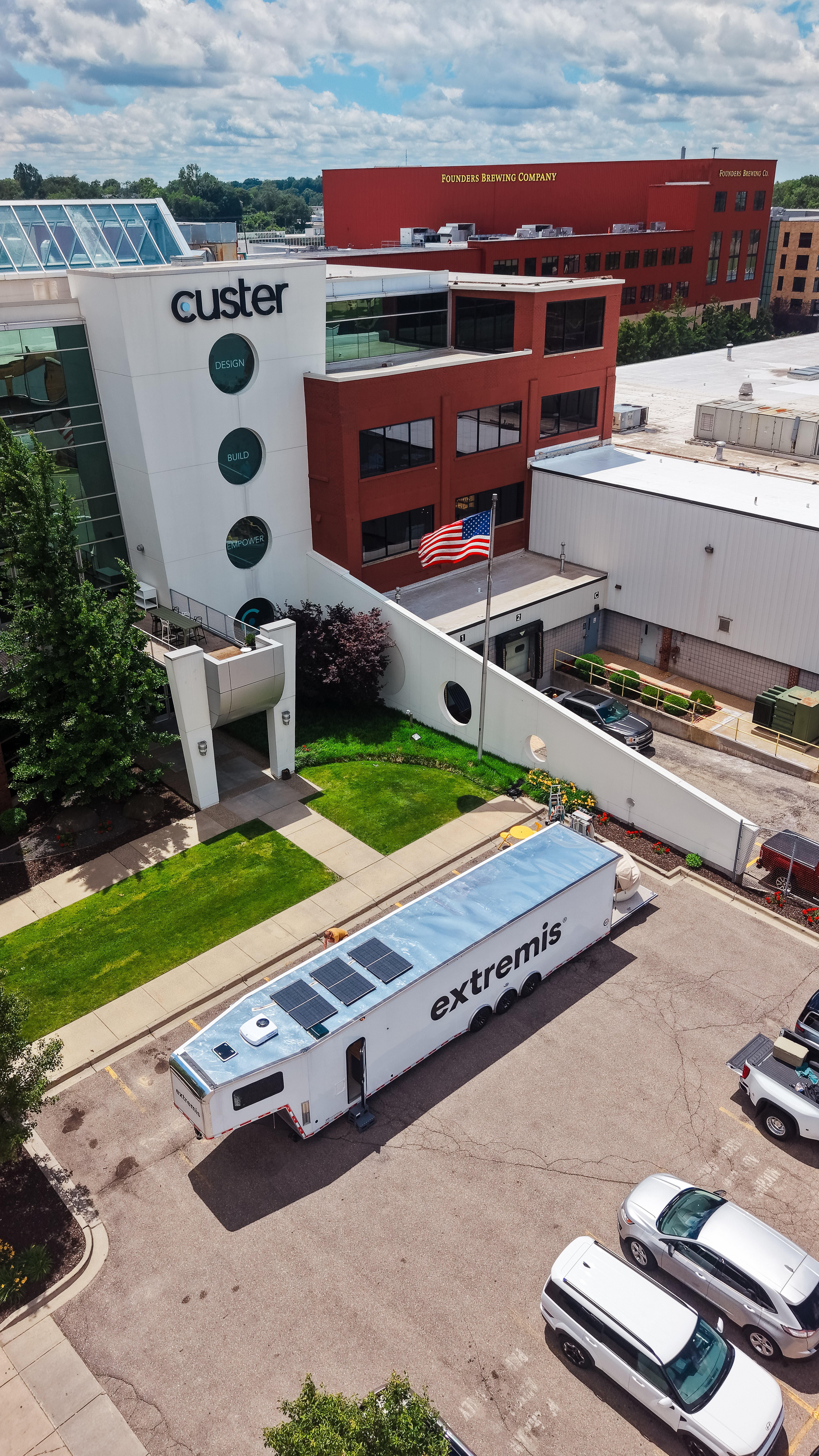 An overhead view of the Tour4Togetherness trailer